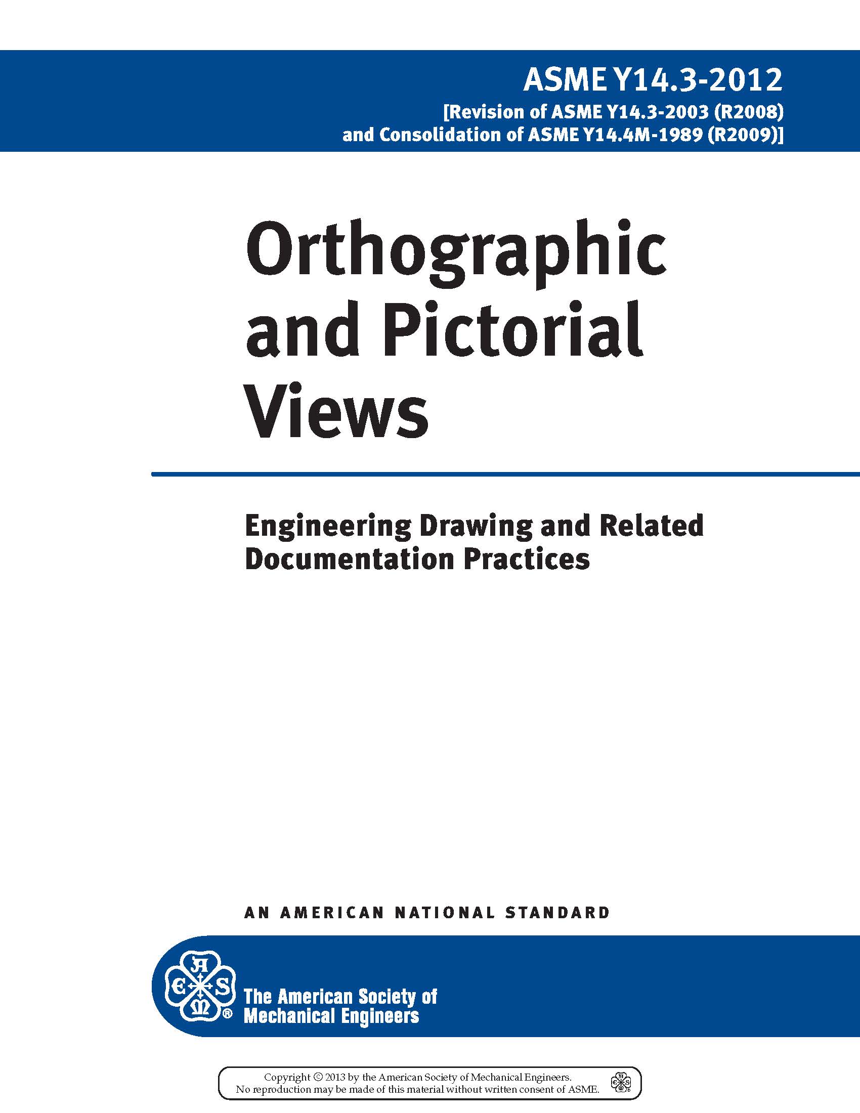 Die Norm ASME Y14.3:2012 2012 Ansicht