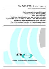 Die Norm ETSI EN 300220-1-V1.2.1 30.11.1997 Ansicht