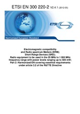 Die Norm ETSI EN 300220-2-V2.4.1 25.5.2012 Ansicht