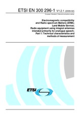 Die Norm ETSI EN 300296-1-V1.2.1 17.2.2009 Ansicht