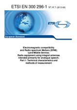 Die Norm ETSI EN 300296-1-V1.4.1 14.8.2013 Ansicht