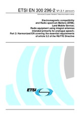 Die Norm ETSI EN 300296-2-V1.3.1 7.7.2010 Ansicht