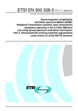 Die Norm ETSI EN 300328-2-V1.1.1 28.7.2000 Ansicht