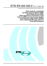 Die Norm ETSI EN 300330-2-V1.1.1 28.6.2001 Ansicht