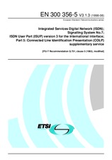 Die Norm ETSI EN 300356-5-V3.1.3 31.8.1998 Ansicht