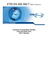 Die Norm ETSI EN 300392-7-V3.3.1 27.7.2012 Ansicht