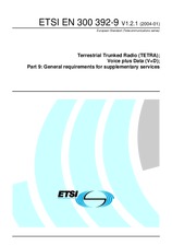 Die Norm ETSI EN 300392-9-V1.2.1 7.1.2004 Ansicht