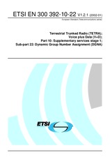 Die Norm ETSI EN 300392-10-22-V1.2.1 28.1.2002 Ansicht