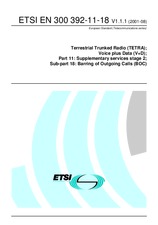 Die Norm ETSI EN 300392-11-18-V1.1.1 7.8.2001 Ansicht