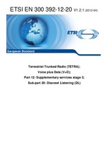 Die Norm ETSI EN 300392-12-20-V1.2.1 5.4.2012 Ansicht