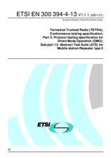 Die Norm ETSI EN 300394-4-13-V1.1.1 12.1.2001 Ansicht