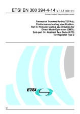 Die Norm ETSI EN 300394-4-14-V1.1.1 12.1.2001 Ansicht