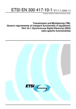 Die Norm ETSI EN 300417-10-1-V1.1.1 24.11.2003 Ansicht