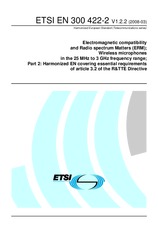 Die Norm ETSI EN 300422-2-V1.2.2 20.3.2008 Ansicht