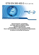 Die Norm ETSI EN 300422-2-V1.3.1 11.8.2011 Ansicht