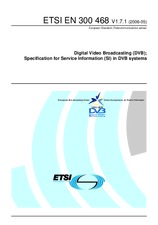 Die Norm ETSI EN 300468-V1.7.1 22.5.2006 Ansicht