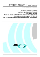 Die Norm ETSI EN 300471-1-V1.2.1 11.5.2001 Ansicht