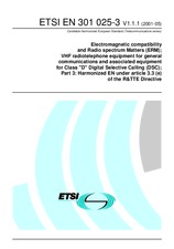 Die Norm ETSI EN 301025-3-V1.1.1 11.5.2001 Ansicht