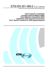 Die Norm ETSI EN 301489-2-V1.3.1 29.8.2002 Ansicht