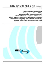 Die Norm ETSI EN 301489-9-V1.2.1 30.11.2001 Ansicht