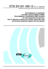Die Norm ETSI EN 301489-13-V1.1.1 28.9.2000 Ansicht