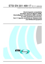 Die Norm ETSI EN 301489-17-V1.1.1 28.9.2000 Ansicht