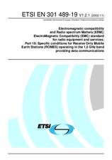 Die Norm ETSI EN 301489-19-V1.2.1 12.11.2002 Ansicht