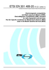 Die Norm ETSI EN 301489-20-V1.2.1 12.11.2002 Ansicht