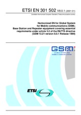 Die Norm ETSI EN 301502-V8.0.1 8.1.2001 Ansicht