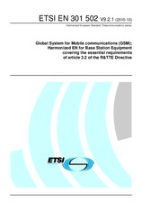 Die Norm ETSI EN 301502-V9.2.1 26.10.2010 Ansicht