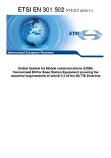 Die Norm ETSI EN 301502-V10.2.1 29.11.2012 Ansicht