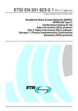 Die Norm ETSI EN 301823-2-1-V1.1.1 30.1.2001 Ansicht