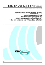 Die Norm ETSI EN 301823-2-3-V1.1.1 30.1.2001 Ansicht