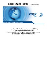 Die Norm ETSI EN 301893-V1.7.1 1.6.2012 Ansicht