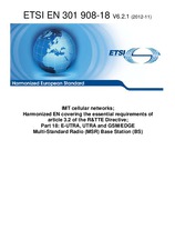 Die Norm ETSI EN 301908-18-V6.2.1 29.11.2012 Ansicht
