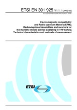 Die Norm ETSI EN 301925-V1.1.1 24.9.2002 Ansicht