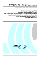 Die Norm ETSI EN 301929-2-V1.1.1 16.1.2002 Ansicht