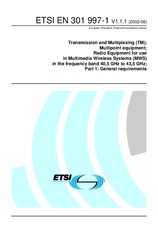 Die Norm ETSI EN 301997-1-V1.1.1 3.6.2002 Ansicht