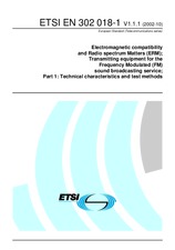 Die Norm ETSI EN 302018-1-V1.1.1 1.10.2002 Ansicht