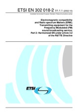 Die Norm ETSI EN 302018-2-V1.1.1 1.10.2002 Ansicht