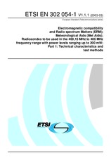Die Norm ETSI EN 302054-1-V1.1.1 24.3.2003 Ansicht