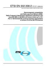 Die Norm ETSI EN 302208-2-V1.2.1 1.4.2008 Ansicht