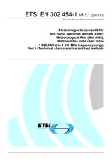 Die Norm ETSI EN 302454-1-V1.1.1 24.7.2007 Ansicht