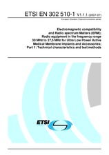 Die Norm ETSI EN 302510-1-V1.1.1 25.7.2007 Ansicht