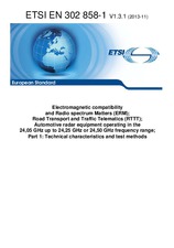Die Norm ETSI EN 302858-1-V1.3.1 22.11.2013 Ansicht
