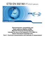 Die Norm ETSI EN 302961-1-V1.2.1 5.7.2013 Ansicht