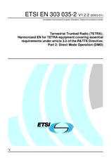 Die Norm ETSI EN 303035-2-V1.2.2 28.1.2003 Ansicht