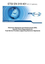Die Norm ETSI EN 319401-V1.1.1 21.1.2013 Ansicht