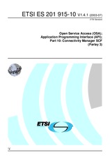 Die Norm ETSI ES 201915-10-V1.4.1 29.7.2003 Ansicht