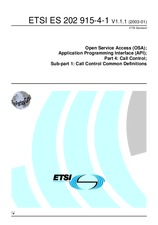 Die Norm ETSI ES 202915-4-1-V1.1.1 21.1.2003 Ansicht